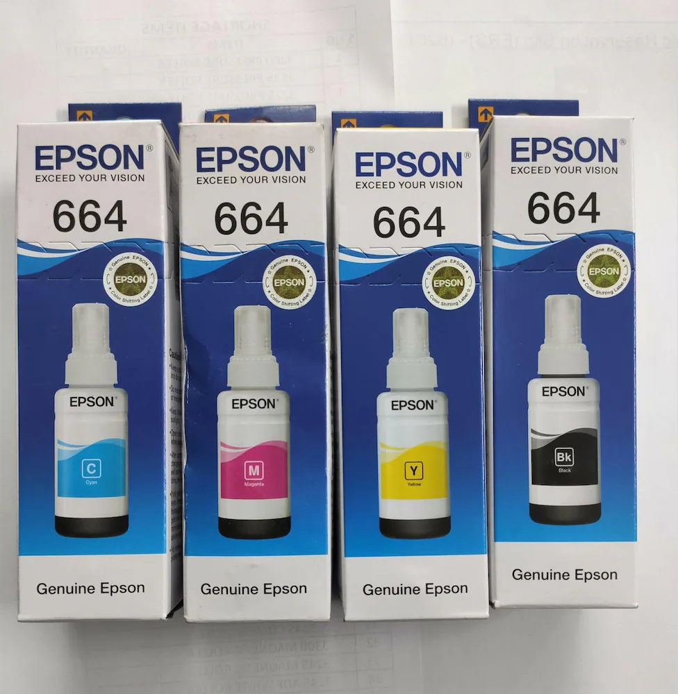 Epson 664 CMYK Full Set Refill Ink Bottle Price in BD