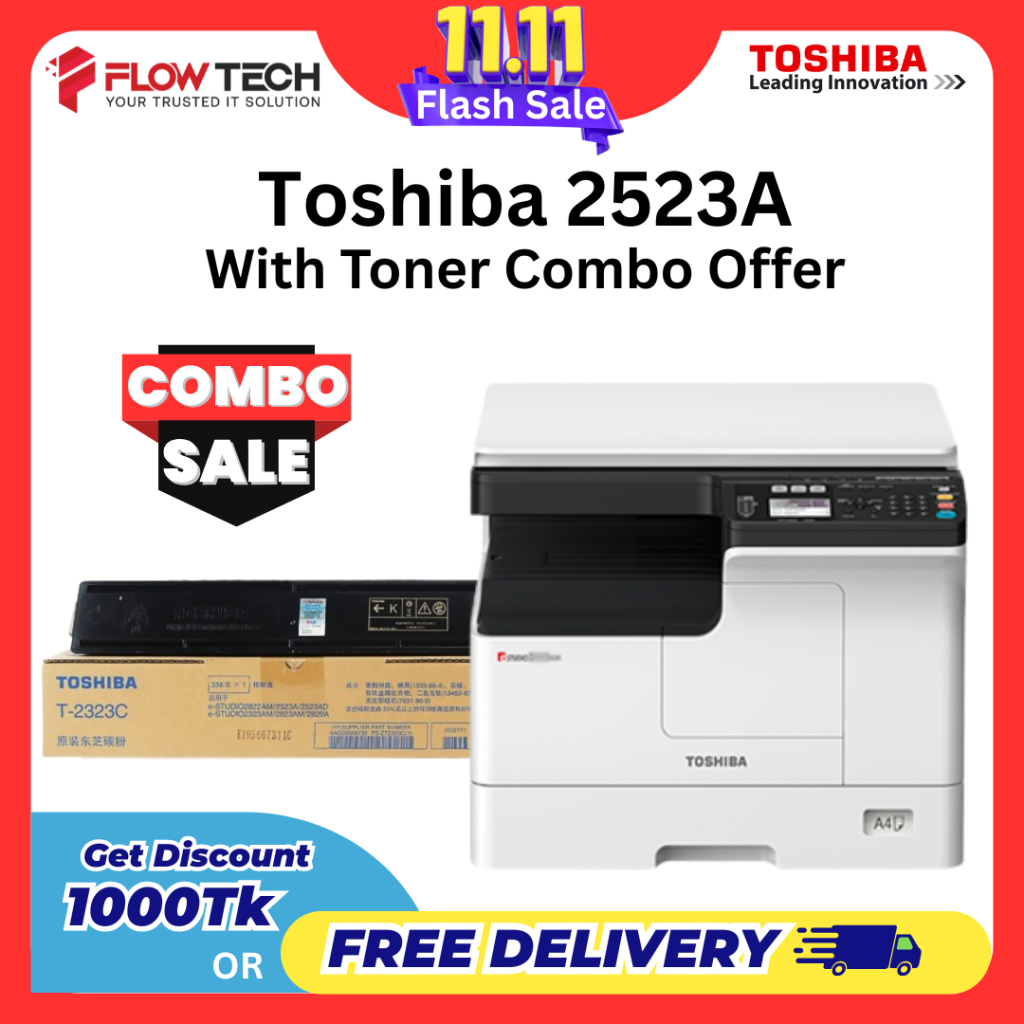 Toshiba e-Studio 2523A Photocopy Machine with Extra Toner Combo Offer | FlowTech Bangladesh