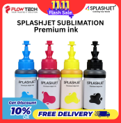 Buy original Splashjet Premium Sublimation Ink for Epson L130 at FlowTech Bangladesh. Perfect for heat transfer printing on mugs, T-shirts & more. Authentic ink, vibrant results, best price.